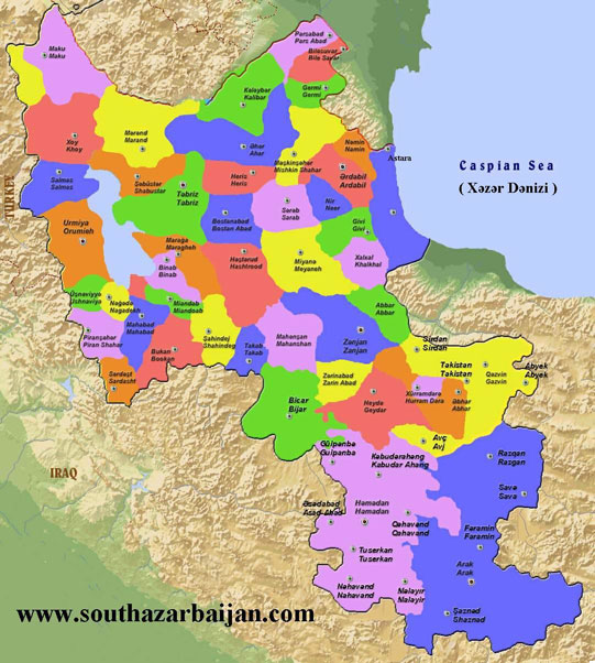 نقشه ادعایی آذربایجان